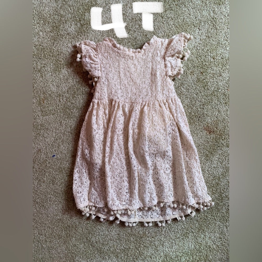Adorable lace and Pom Pom dress